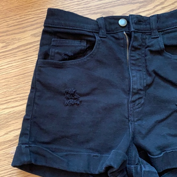Black Highwaisted American Apparel Jean Shorts - Picture 4 of 5
